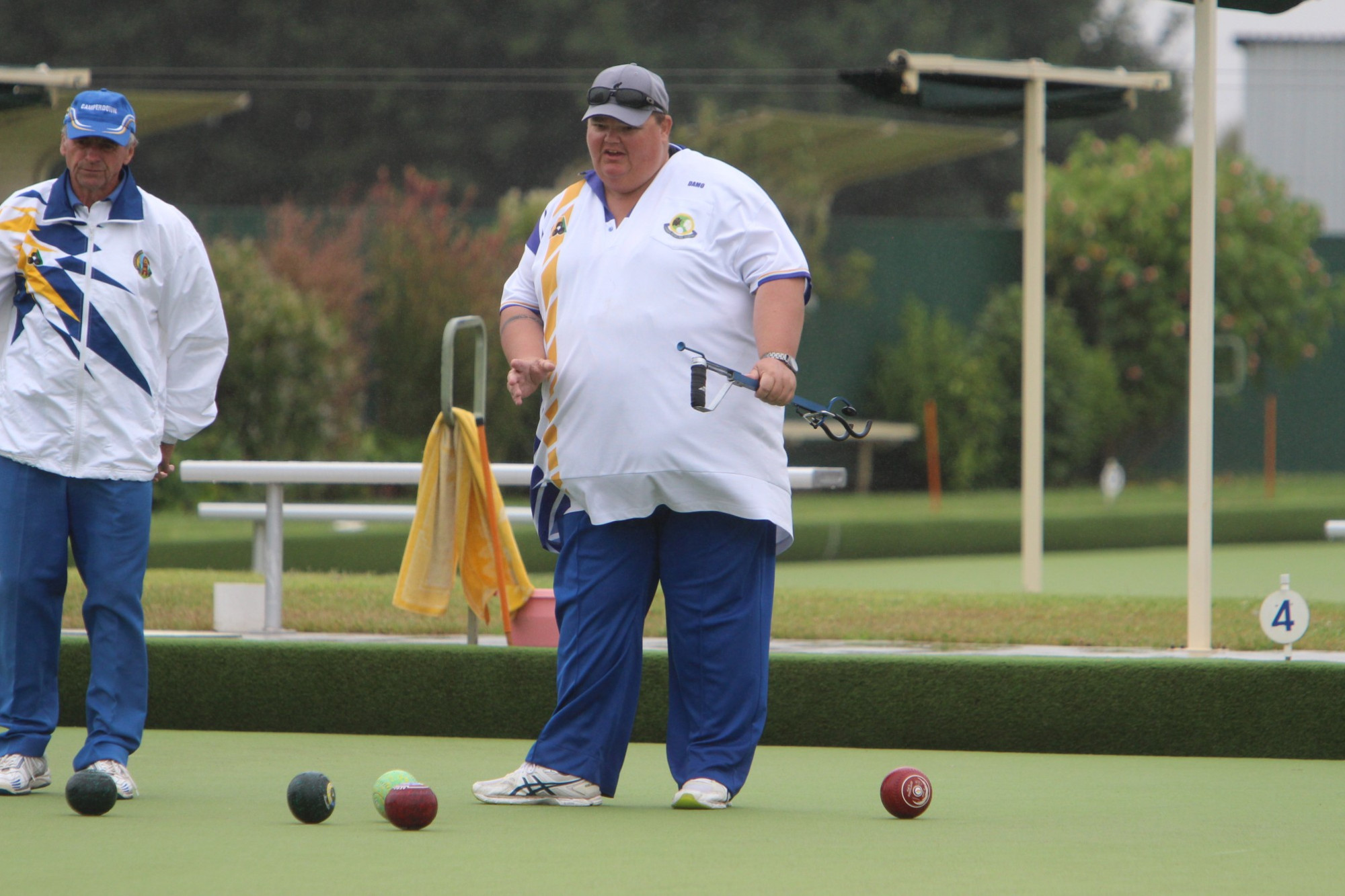 Damian Riches oversees his rink’s situation against Camperdown last Saturday.