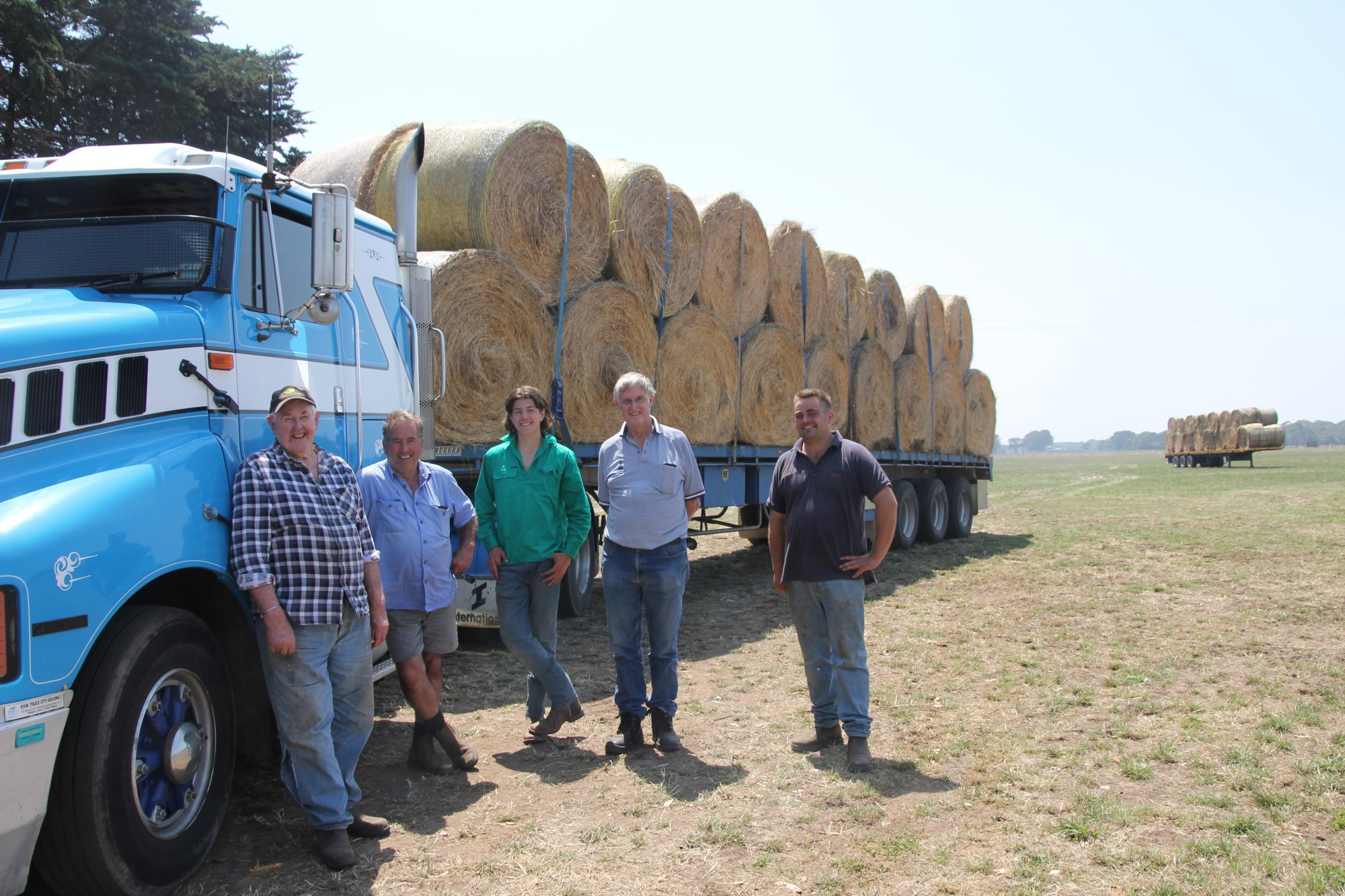 Locals lend a hand: A Timboon Lions Club organised hay run saw more than 70 loads of hay delivered to farmers in Corryong following the recent bushfires.