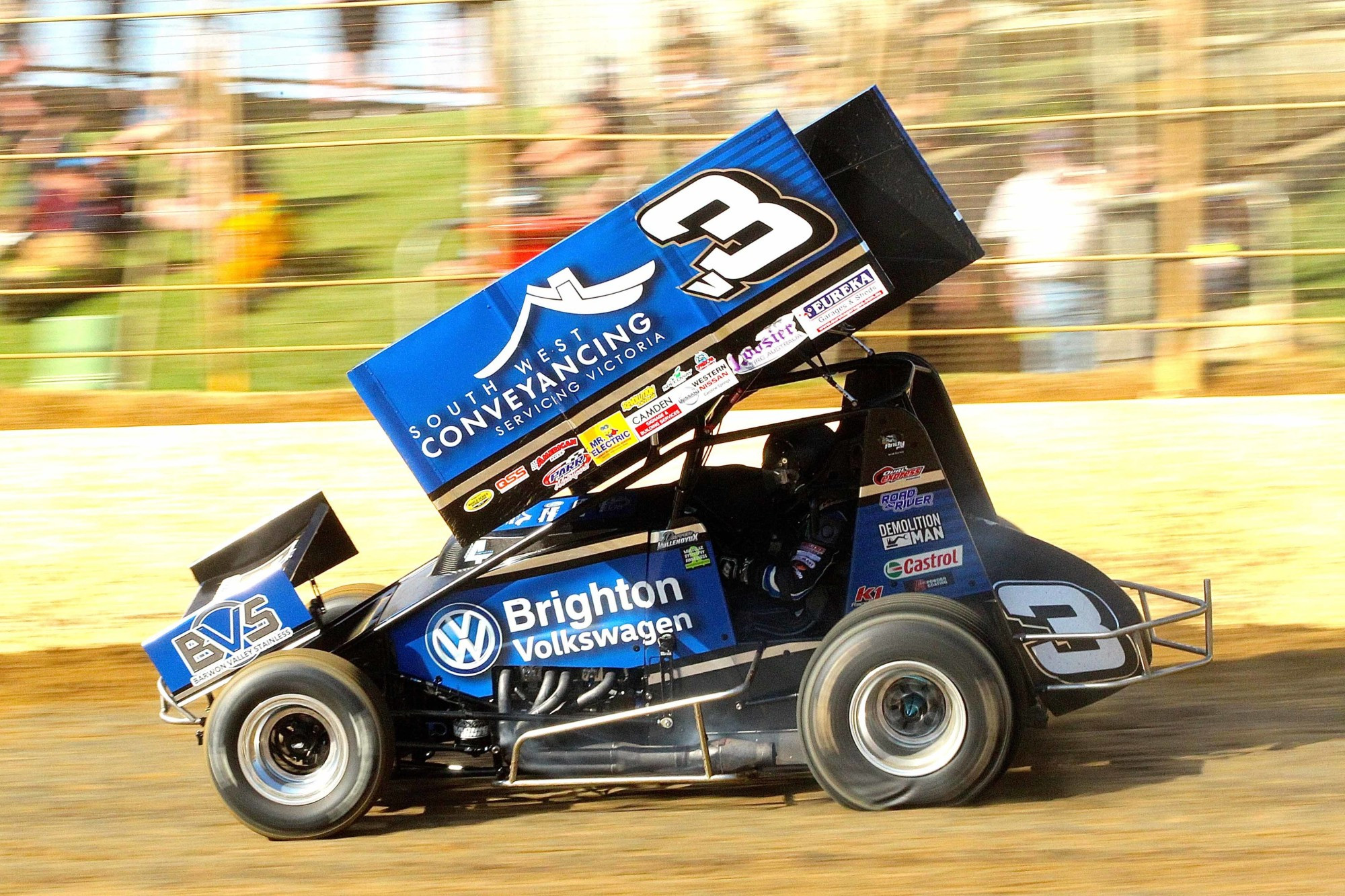 American ace Shane Stewart will make his debut in the immaculate Dickson Motorsport car this Saturday at Simpson Speedway. Photo courtesy Geoff Rounds