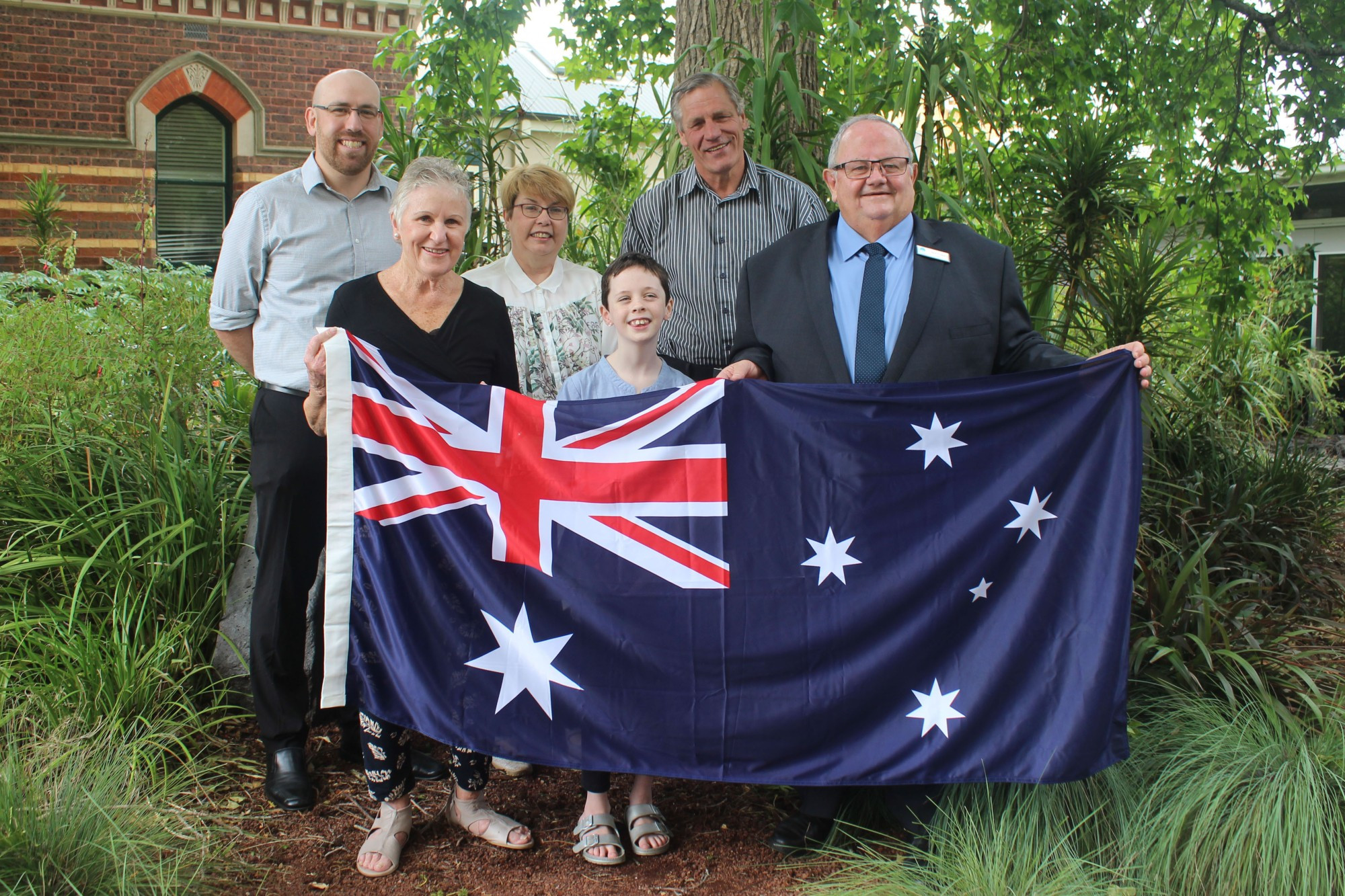 High achievers: Corangamite Shire’s Australia Day award winners celebrate their achievements with mayor Neil Trotter.
