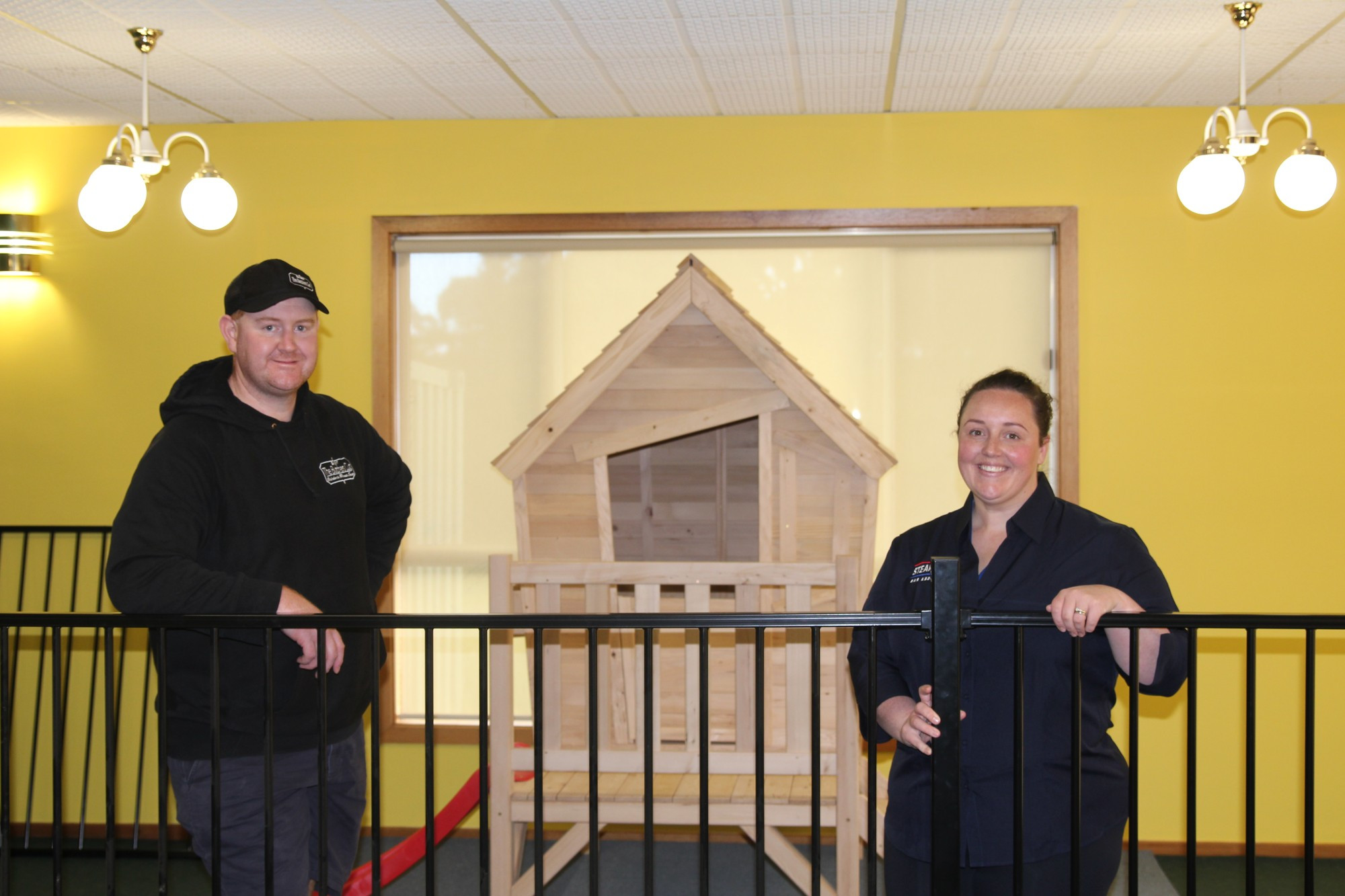 Dream comes true: Marlin and Caitlin Walsh are busy preparing for the launch of SteakRoad Bar and Grill at the Cobden Golf Club this Friday.