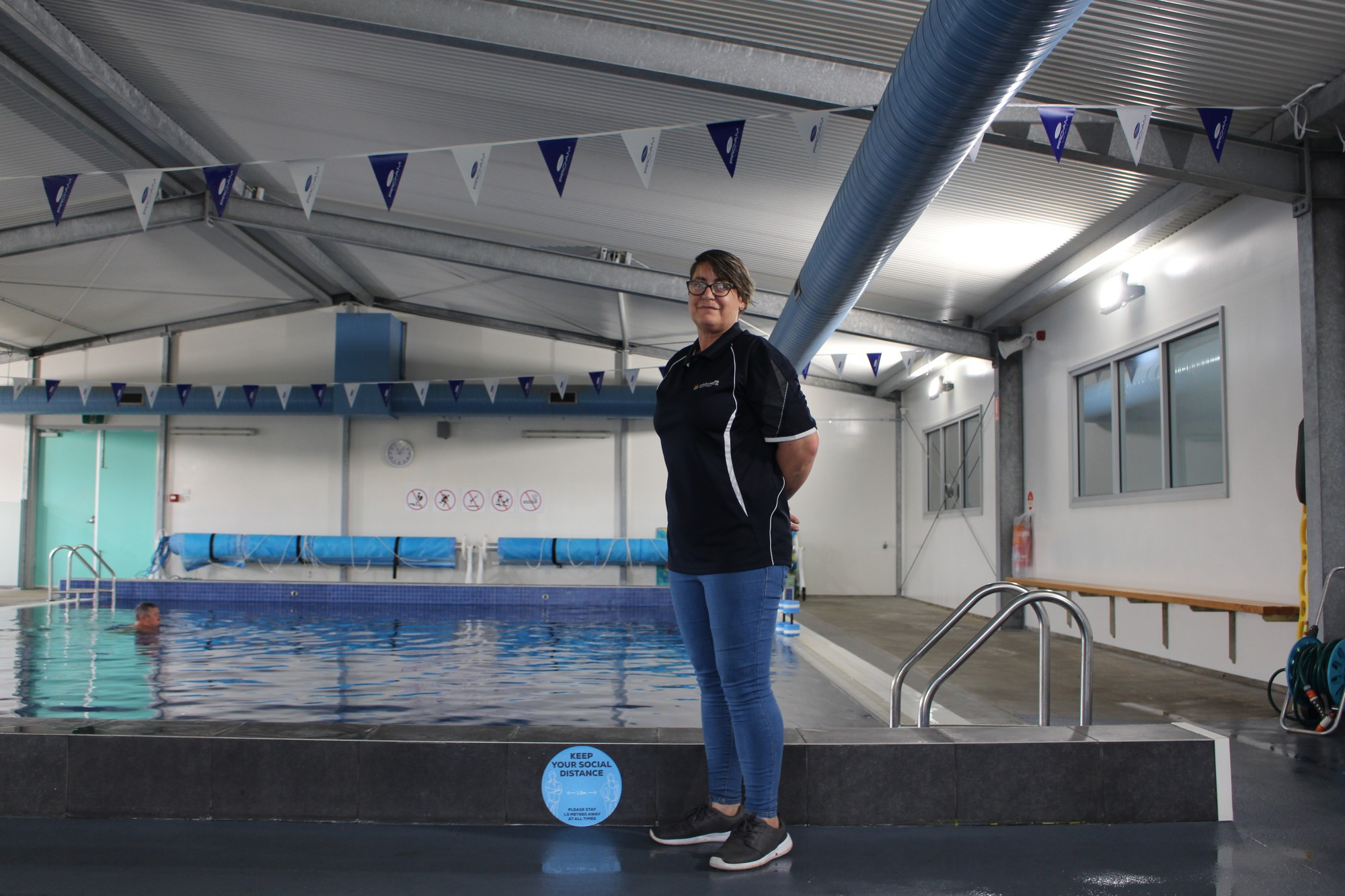 Gym opening count-down: Cobdenhealth fitness centre manager Lee Edge said the warm water pool is available for use again.