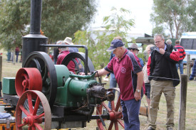 Vintage engines intrigued visitors to the rally park. 