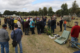 The auction was popular on Saturday. 