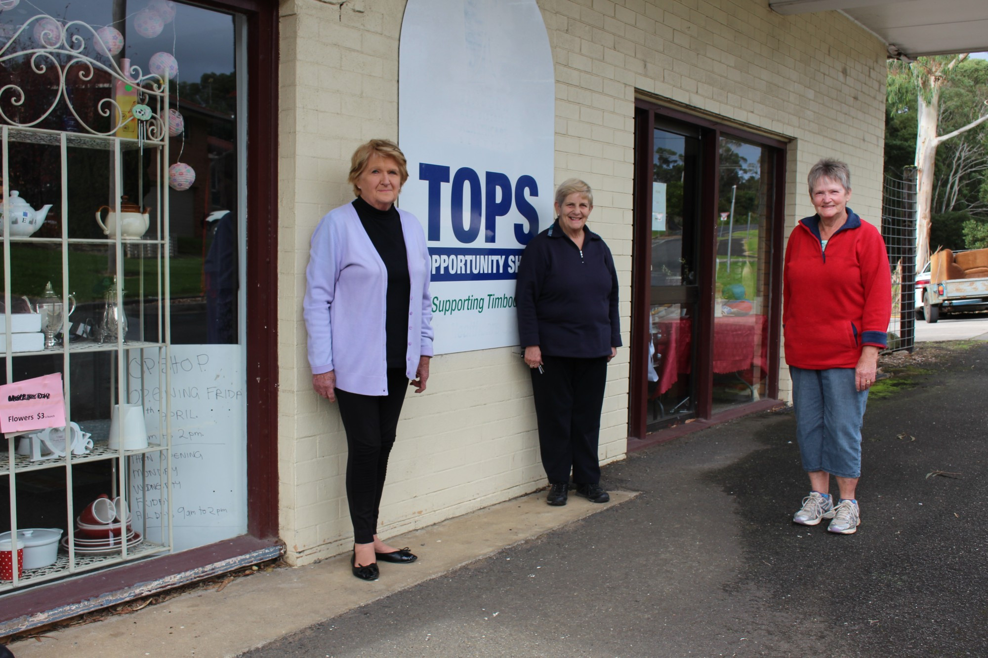 Warm welcome: Barb Dickinson (left) has been named as TOPS treasurer, pictured with fellow volunteers Brenda Parfett and Monica Easterbrook.