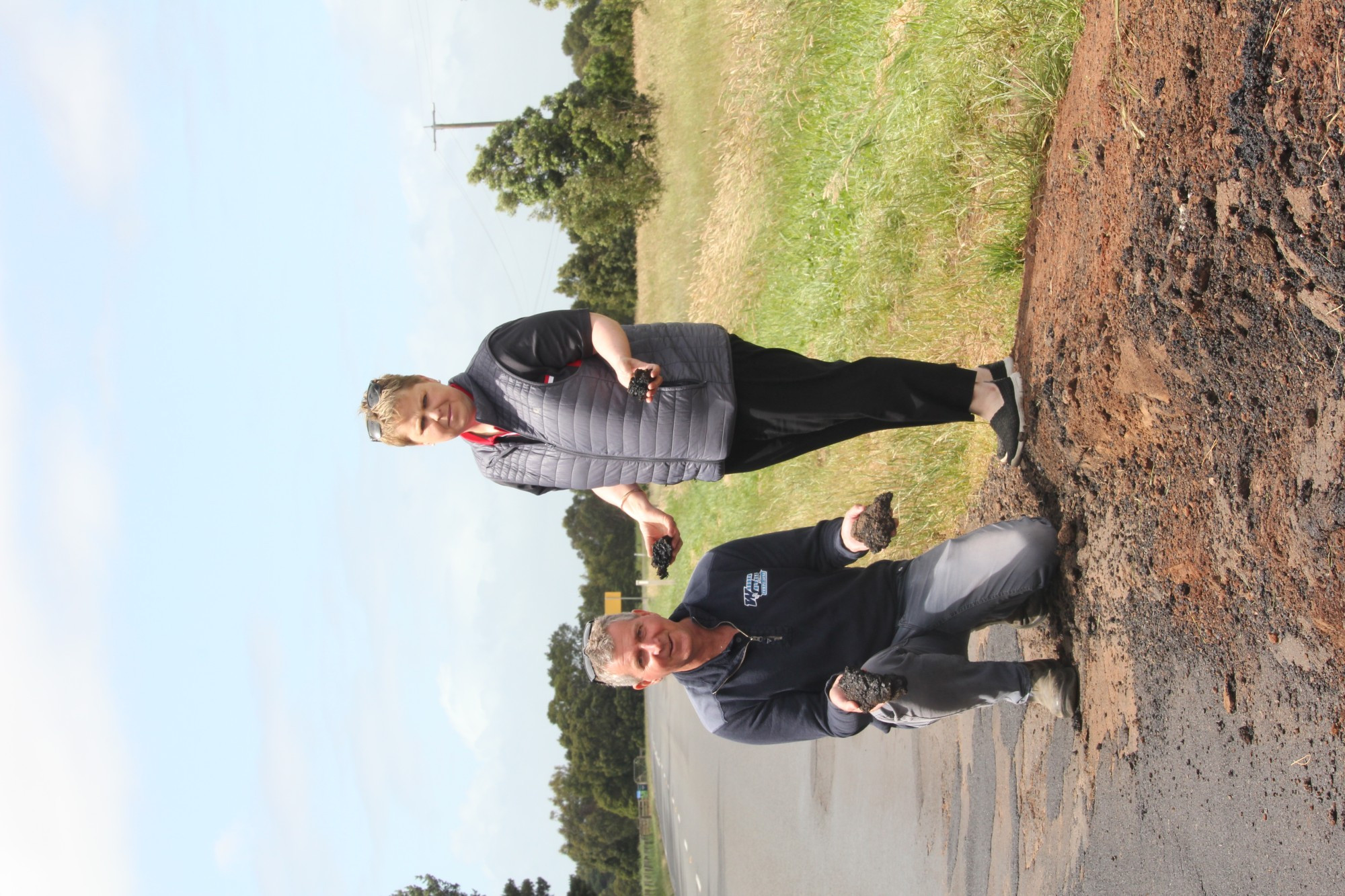 Time for action: Cobden and district locals have been called upon to sign a petition to see a section of Lavers Hill – Cobden Road on the outskirts of Cobden repaired urgently with locals Paula Poole and Andrew Chivell labelling the road a disgrace and an accident waiting to happen. The petition is available in businesses across Cobden and Camperdown and will be tabled before Parliament next month.