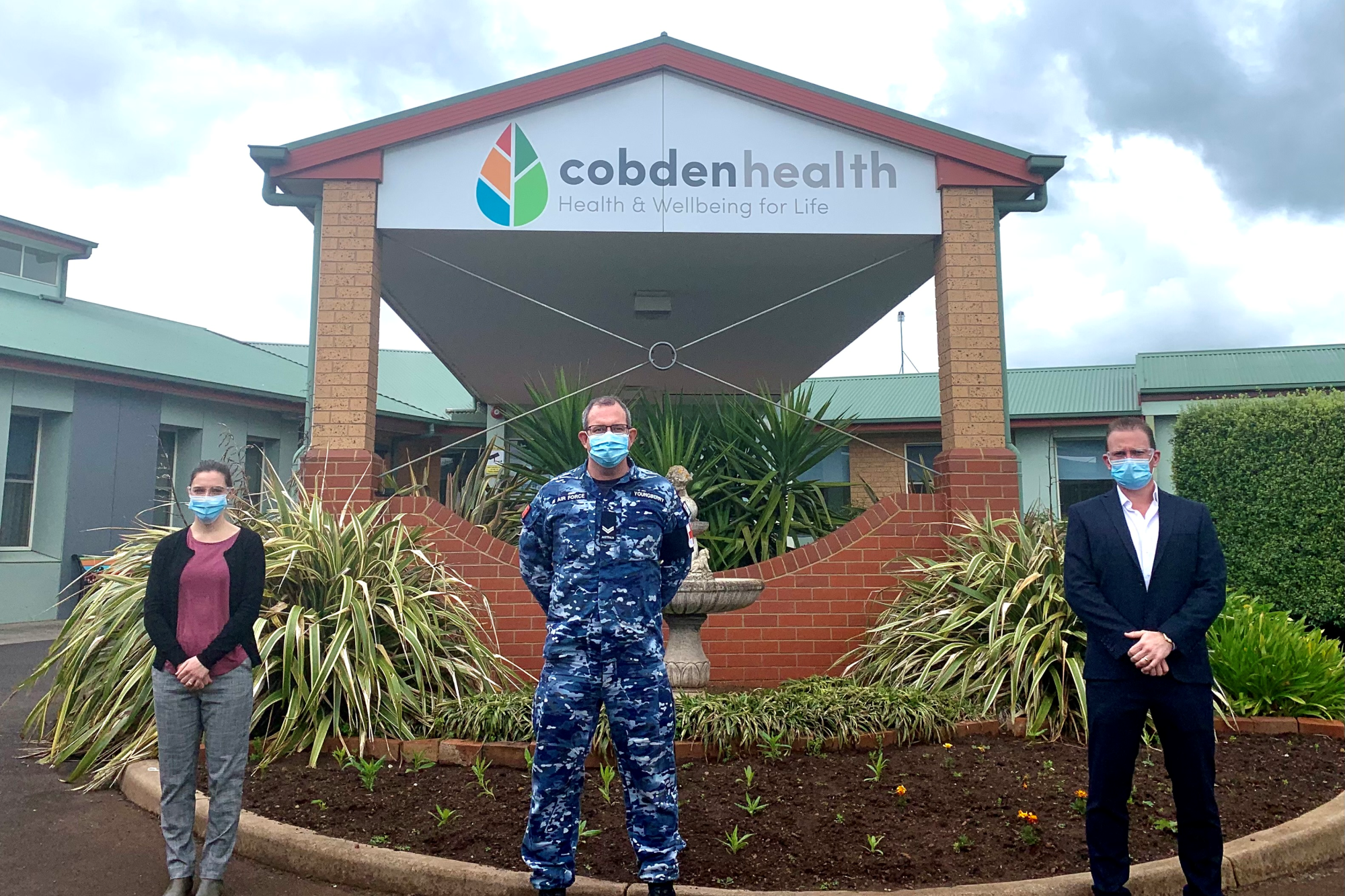 Warm welcome: The ADF paid a visit to Cobdenhealth as part of a state-wide review of COVID-19 policies.