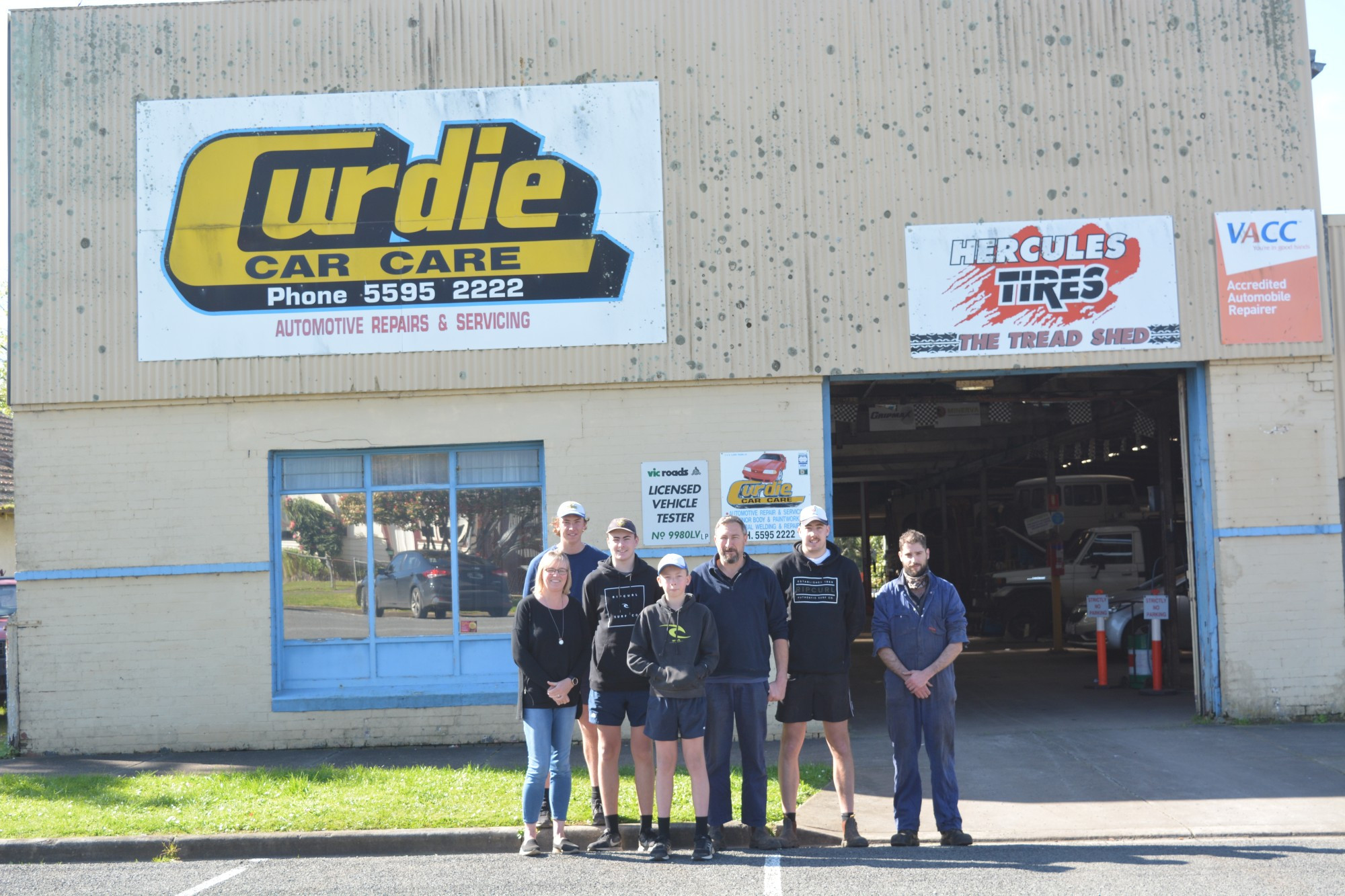 Congratulations: Curdie Car Care owners and staff will celebrate 20 years in business on Friday.