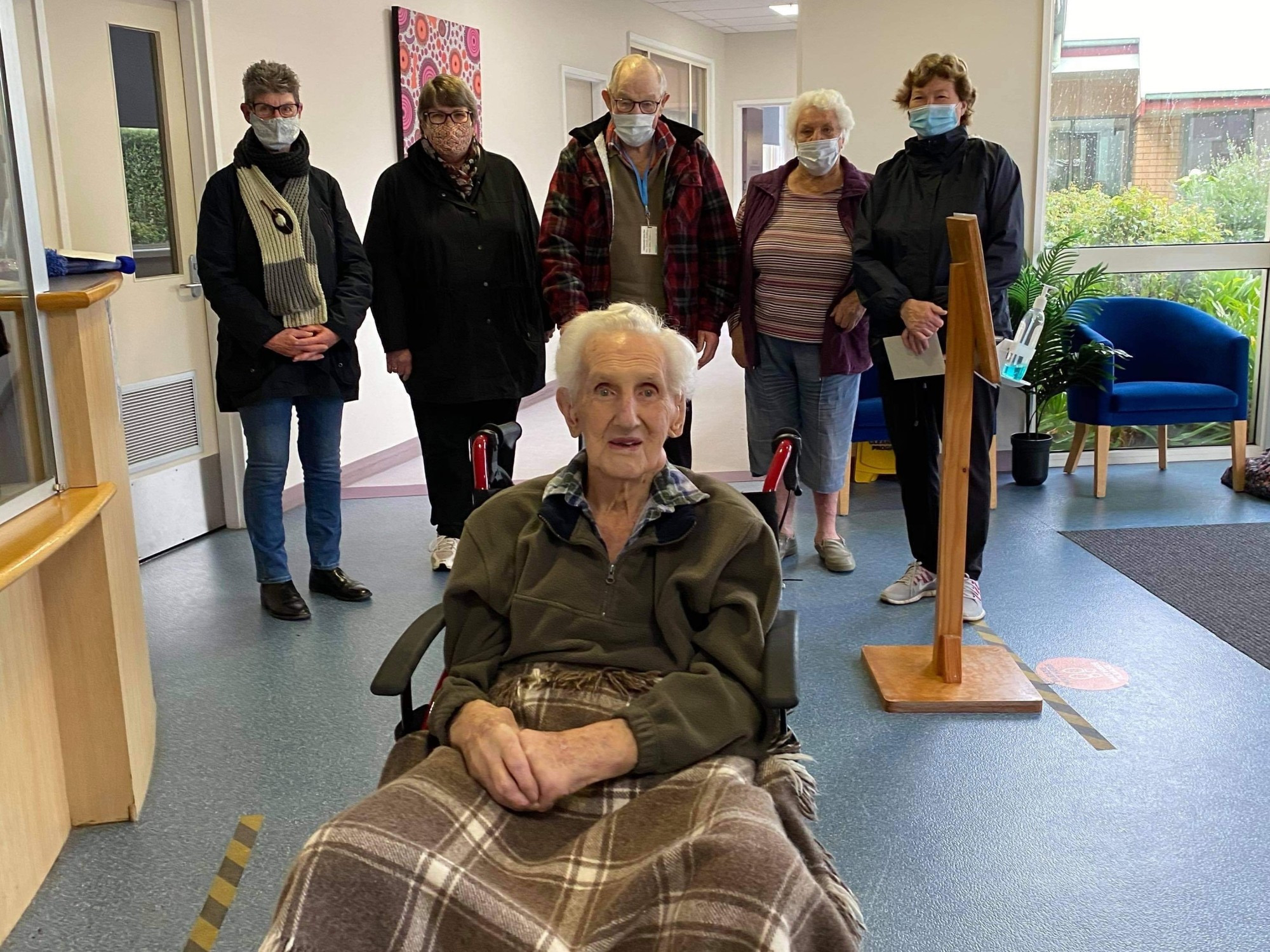 Celebrations: Family and friends organised a small birthday celebration in the Cobdenhealth foyer for his 101st birthday.