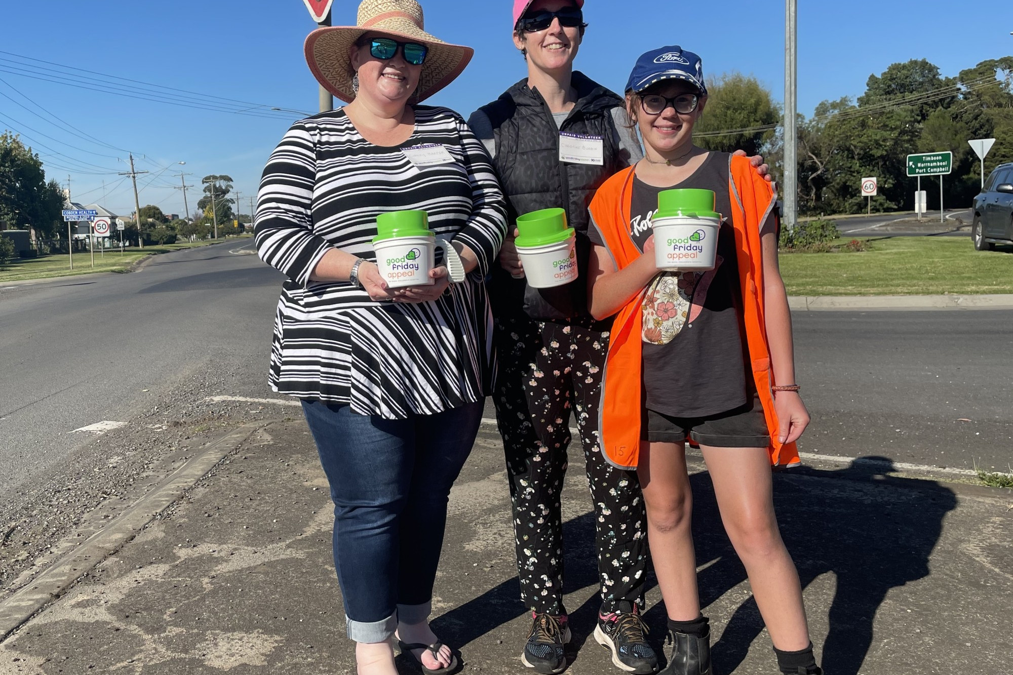 Massive effort: Good Friday Appeal collectors, including Stacey Harper, Christine Burgin and Myka Beaton, across the district saw more than $40,000 raised for the annual appeal.