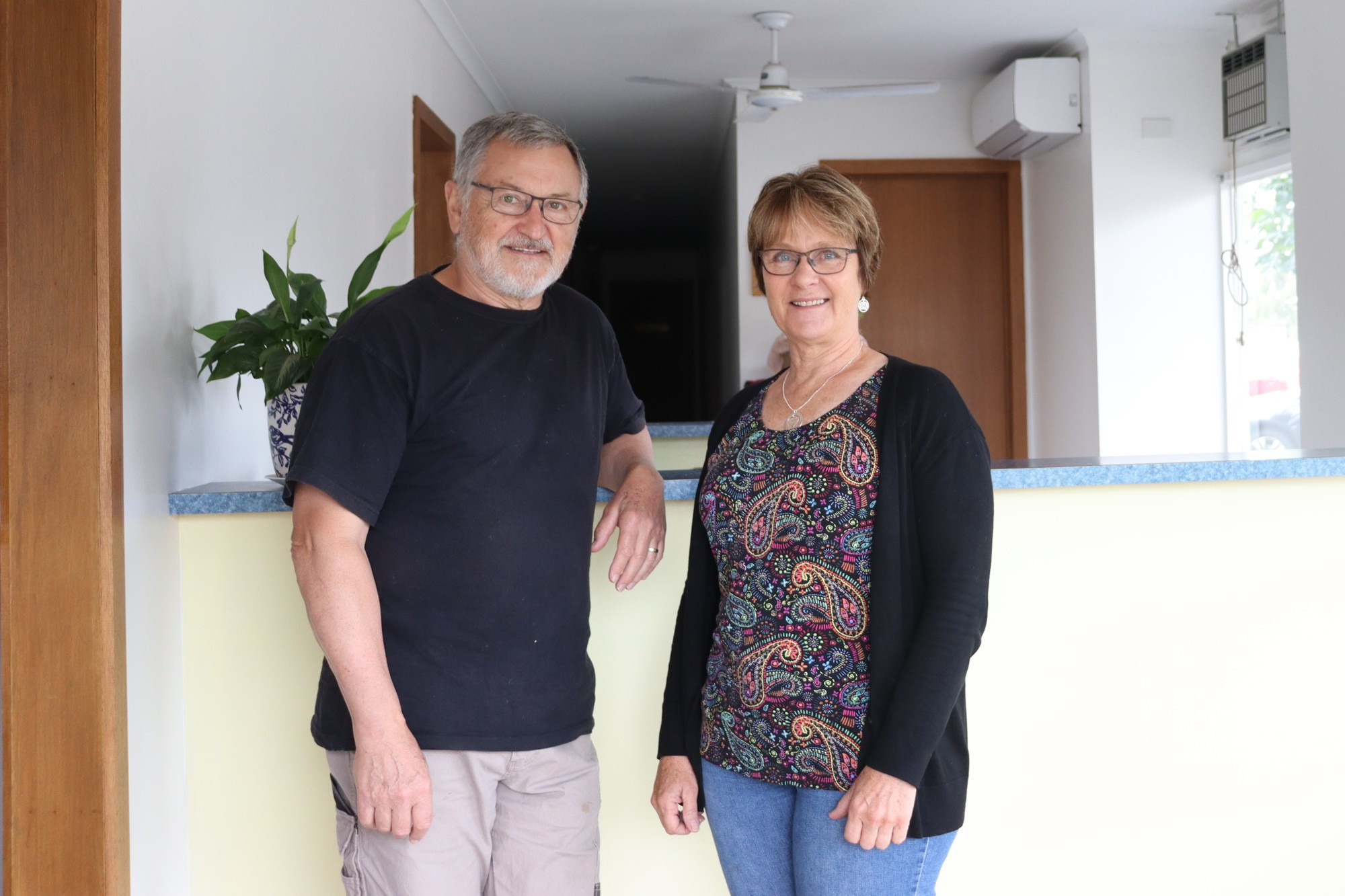 Now open: Dr Andrew Griffiths, along with receptionist Wilma White, made a return to his former Curdie Street doctor’s clinic this week.