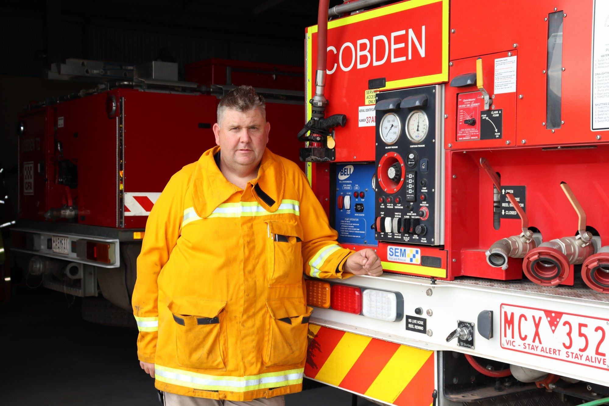 High praise: Cobden firefighter Mark Roberts received an Australian Fire Service Medal as part of this year’s Australia Day honours.