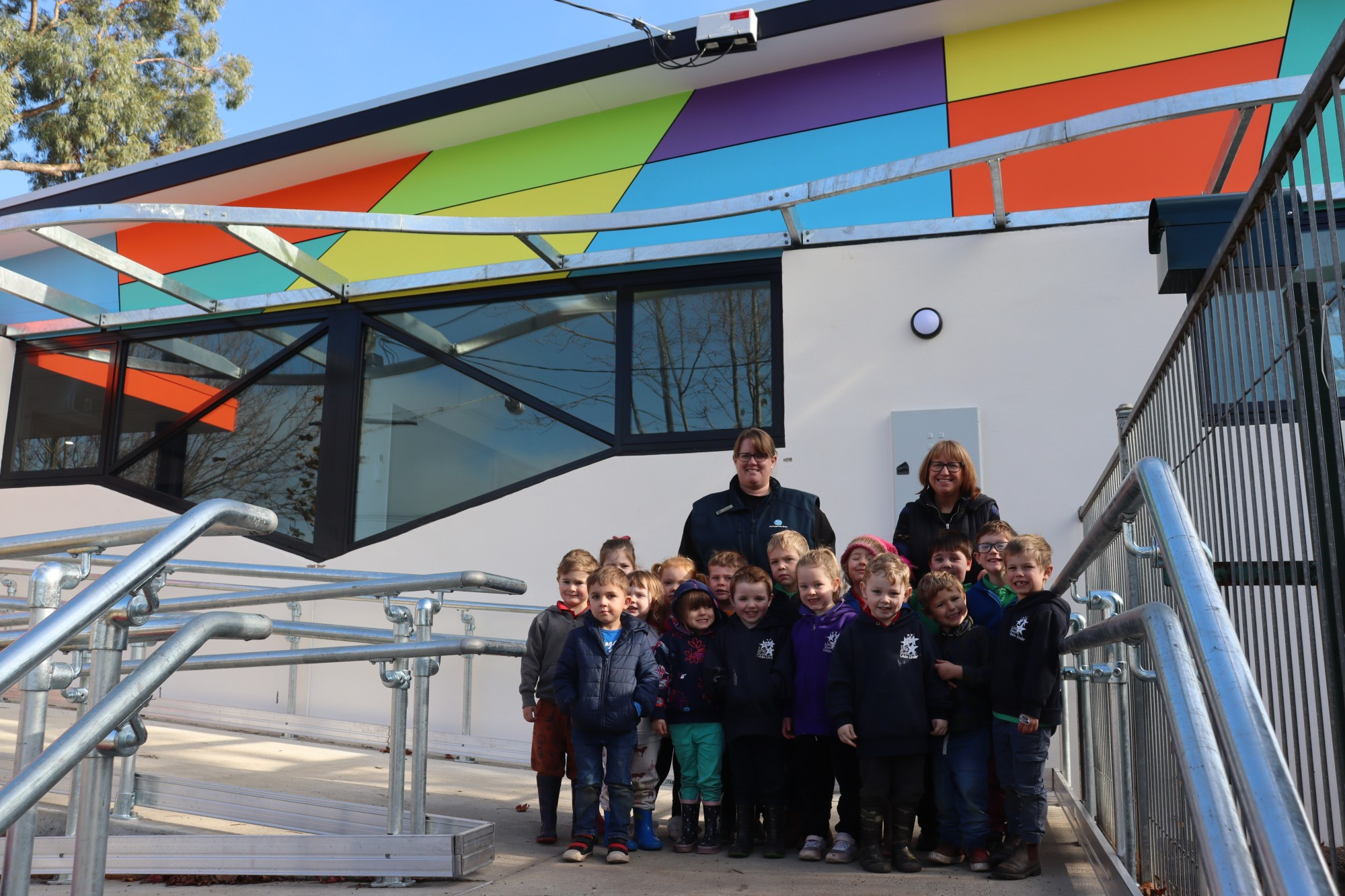 Smiles all round: Cobden Kindergarten children are settling into their new kindergarten facility after extensive renovations were completed.