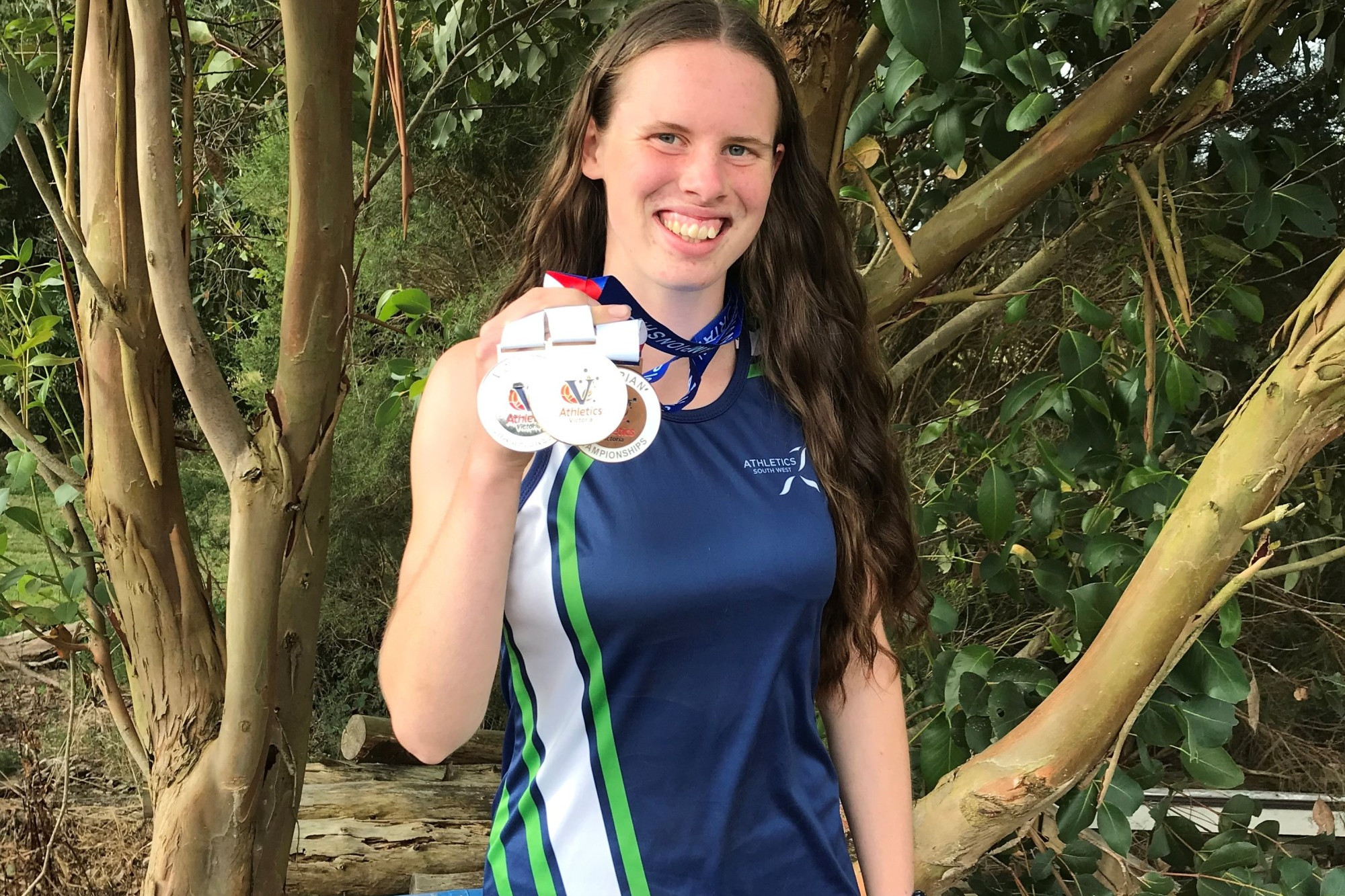 Timboon’s Emily Morden is bound for the Australian Track and Field Championships next month after claiming a gold, silver and bronze medal at the recent Victorian Track and Field Championships.