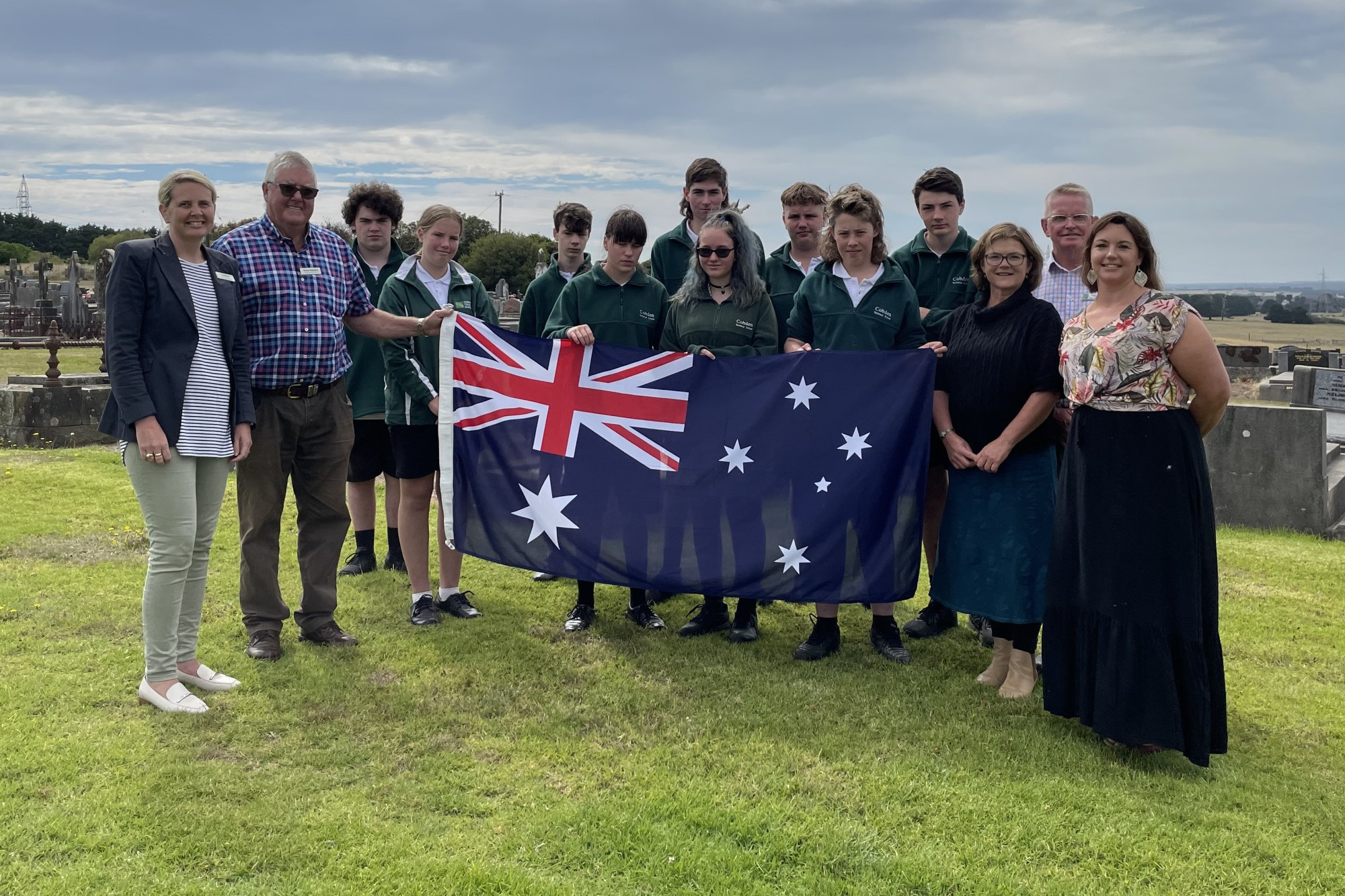 Tribute: Cobden Technical School Year 9 students are joining forces with the Cobden Cemetery Trust to pay their respects to service men and women buried at the Cobden cemetery ahead of Anzac Day.