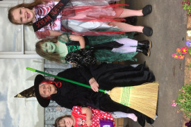 Betty Millard received some trick or treaters on Sunday.