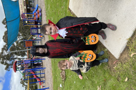 Simpson youngsters take part in the Halloween trail. 