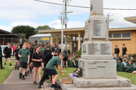 School captains helped lead the service last Thursday before their peers. 