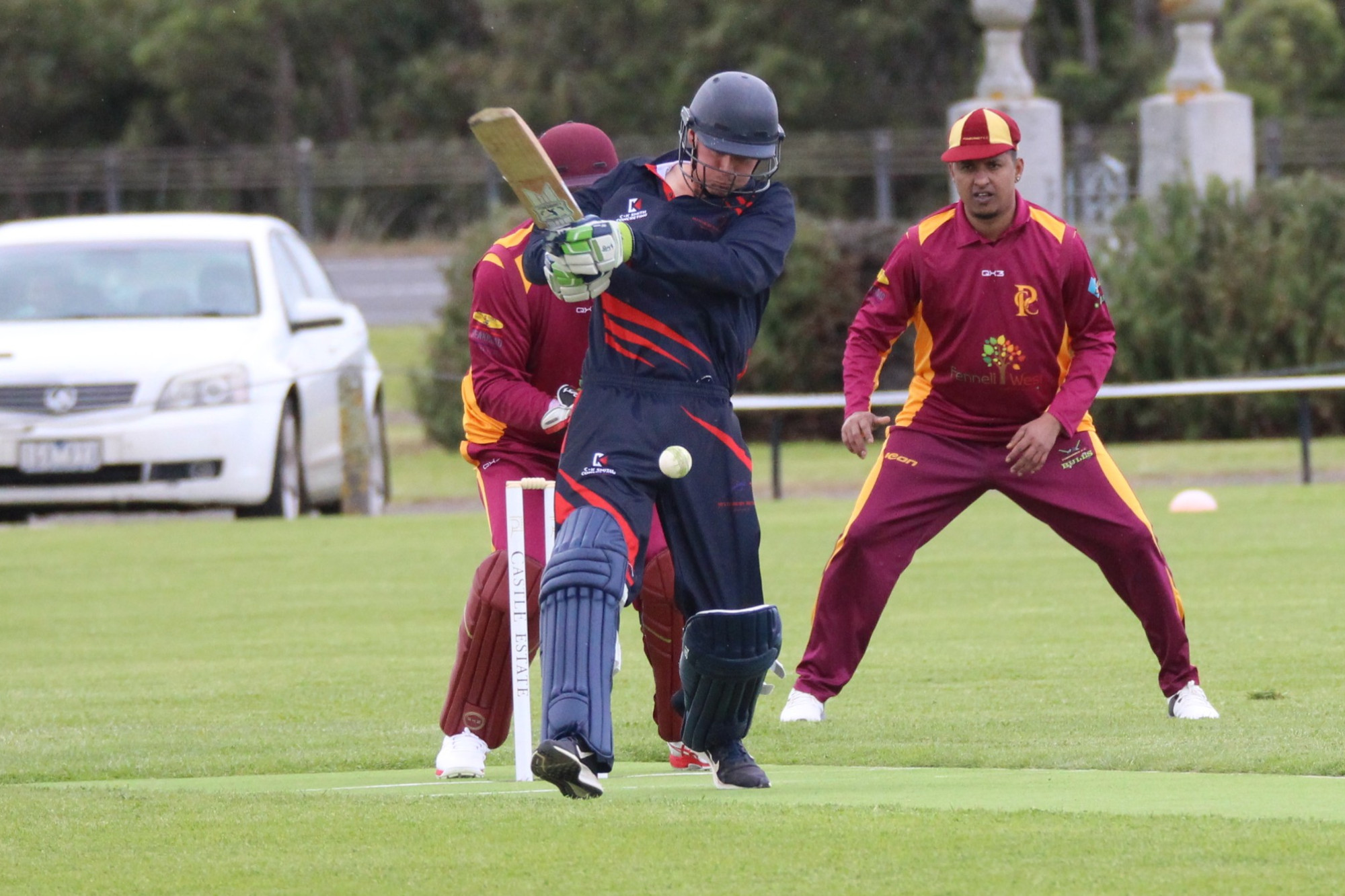 Starring: All-rounder Chris Vogels chipped in with both bat and ball for the Heytesbury Rebels, with his efforts helping his side to a thrilling two run win over Cobden on Saturday.