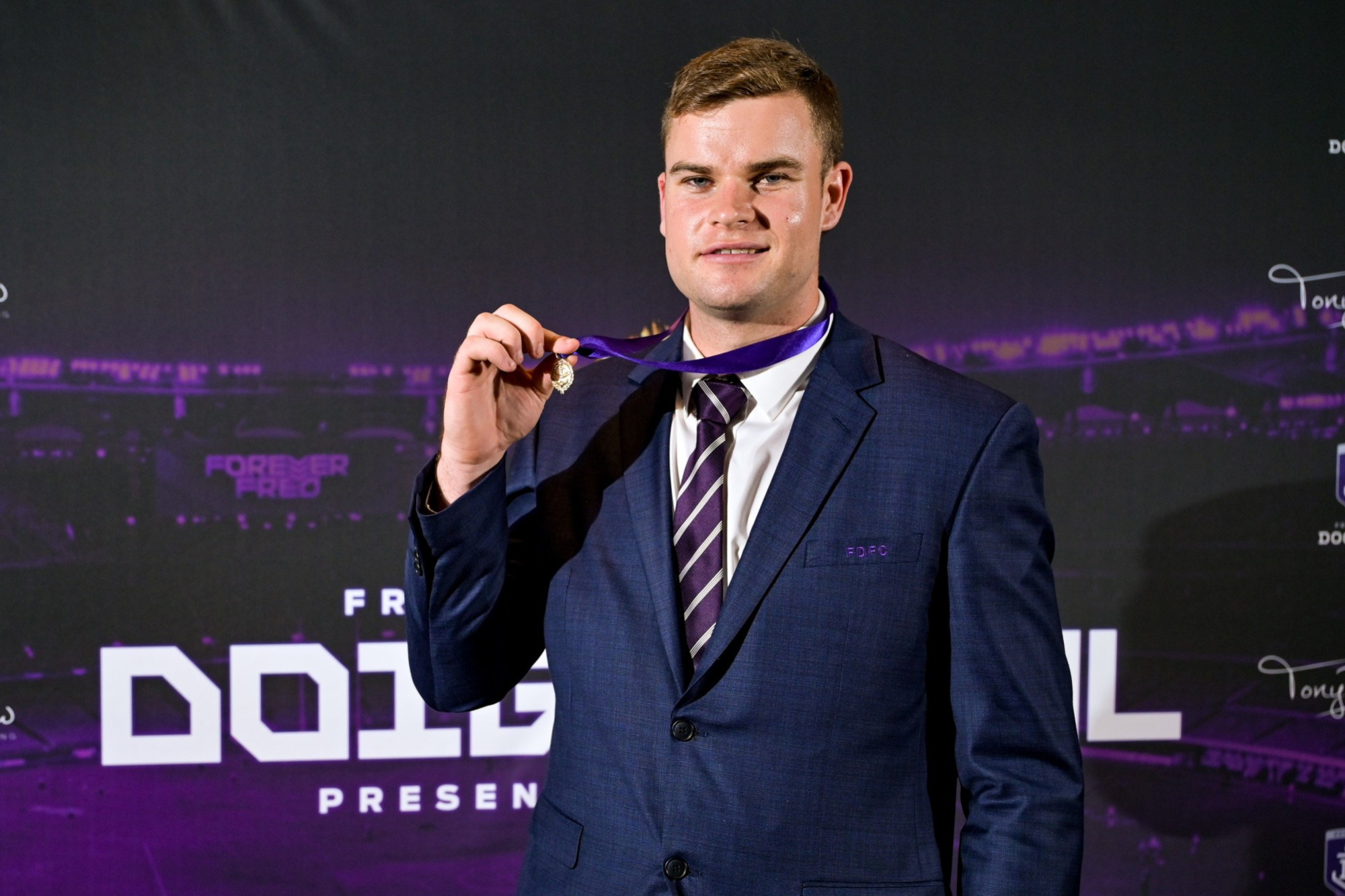 Top Docker: Sean Darcy claimed his first Doig Medal for Fremantle following a stunning 2021 season. Picture supplied by Fremantle Football Club