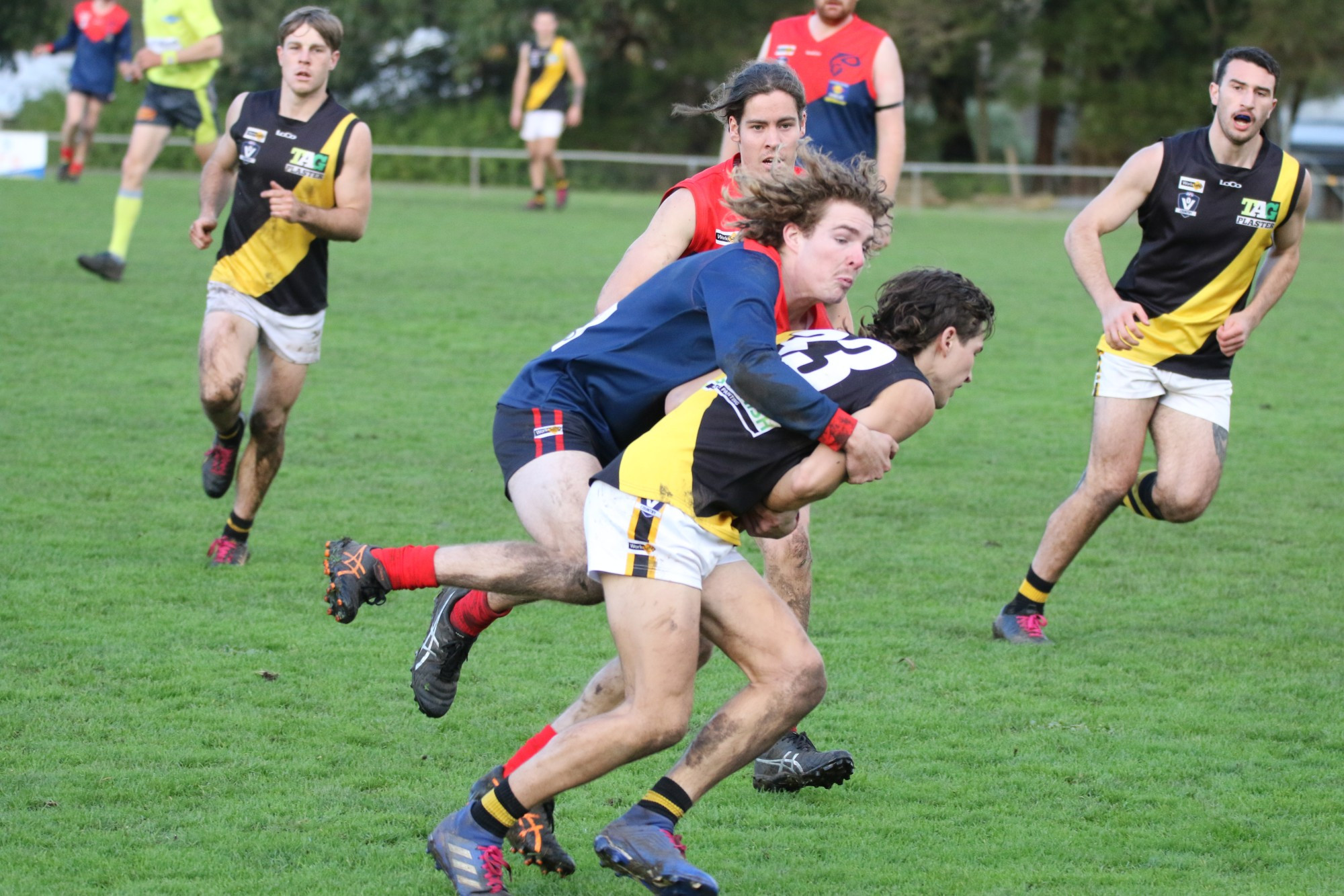 Timboon Demons’ Will Benallack put in a solid performance in the side’s loss to Merrivale on Saturday.