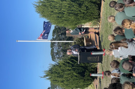 Camperdown RSL sub-branch president Alan Fleming spoke at the service. 