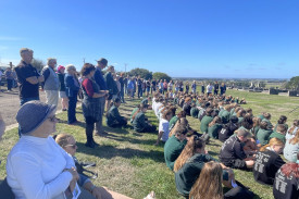 Students from Cobden Primary School and Cobden Technical School attended as well as community members. 