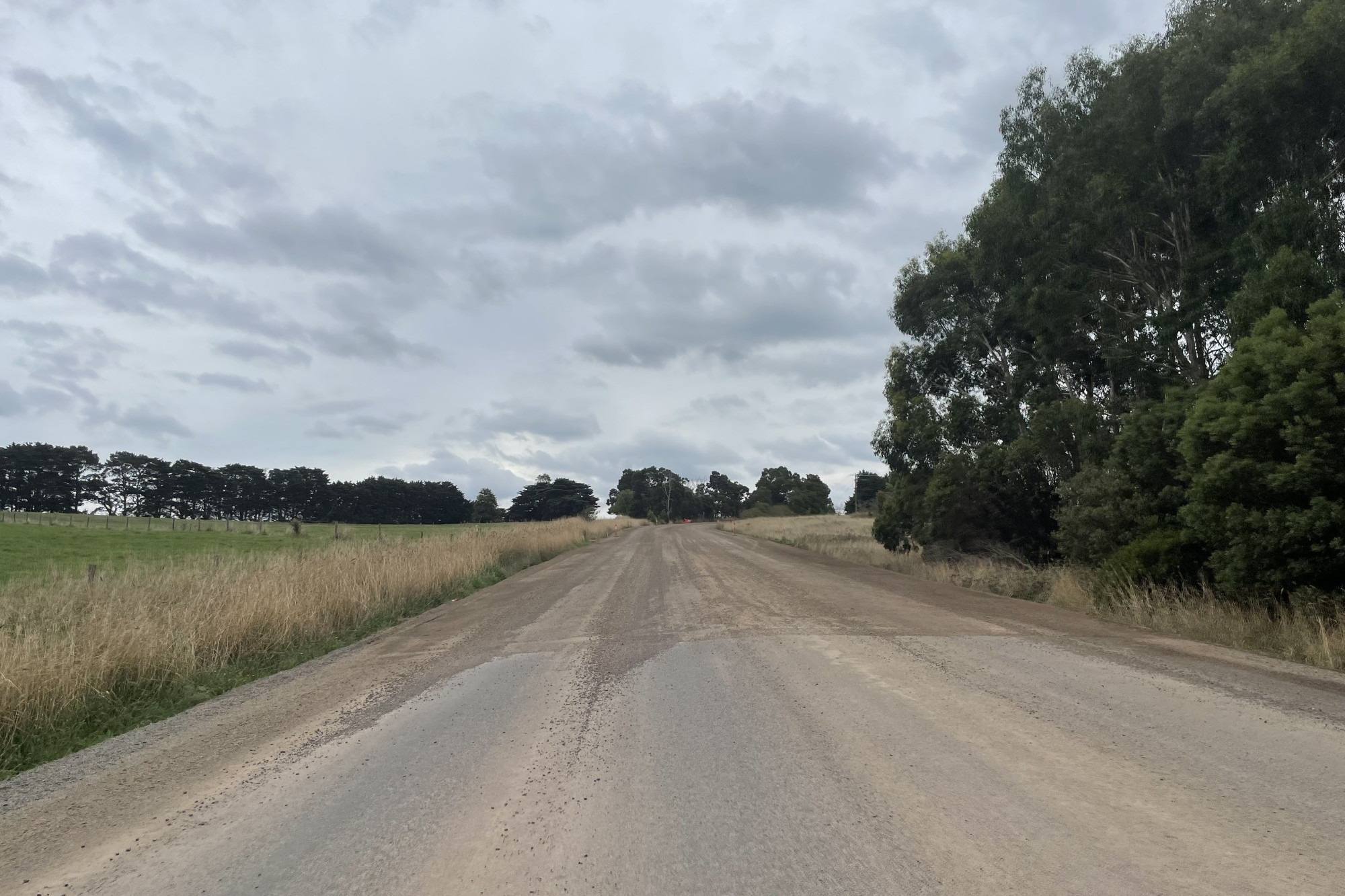 Upgrade continues: A rebuild of Lavers Hill-Cobden Road outside Cobden is nearing completion.