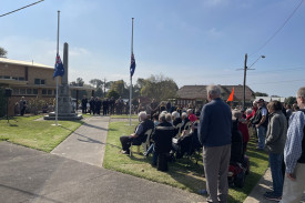The annual 1st Cobden Scouts Anzac Day service drew a strong turnout.
