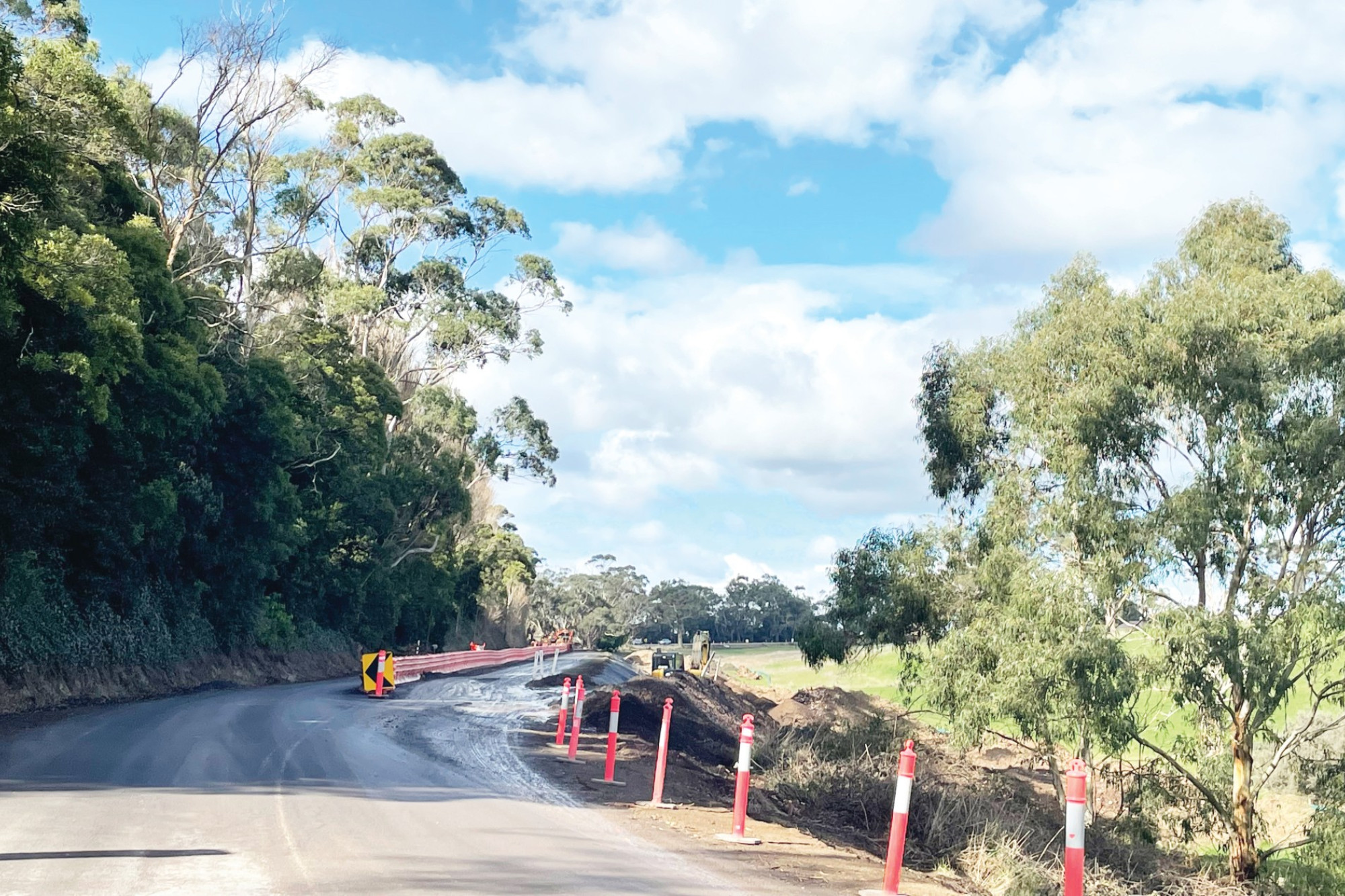 Road works: Contractors will complete the upgrades on Timboon-Nullawarre Road later this year.