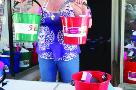 Kylie Stewart sells mystery buckets. 