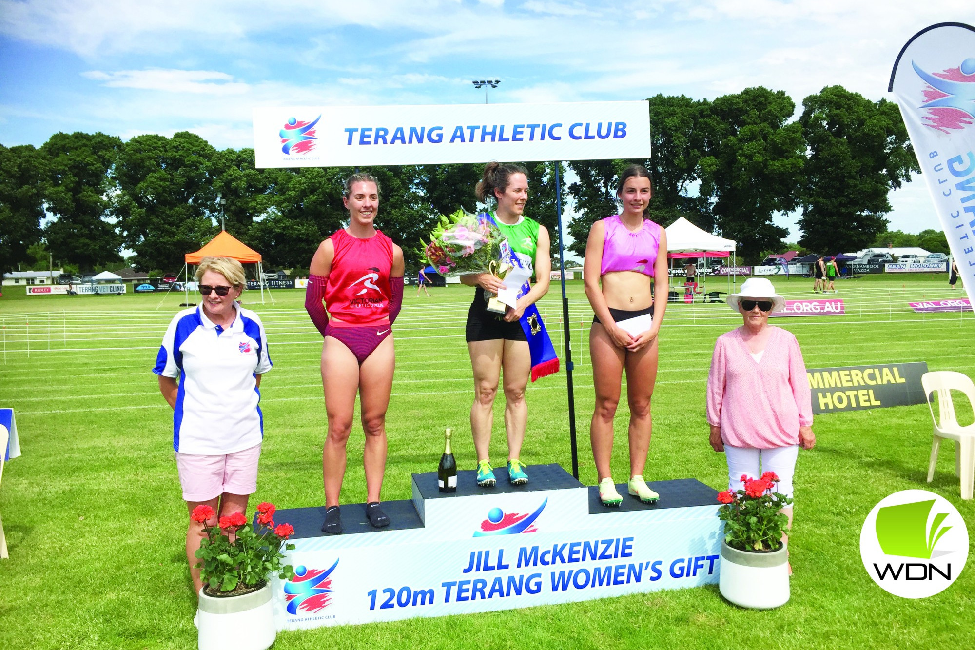 Jill McKenzie 120m Terang Women’s Gift was won by Nicole Berridge, with Jessica Thornton running second and Bella Pasquali in third.