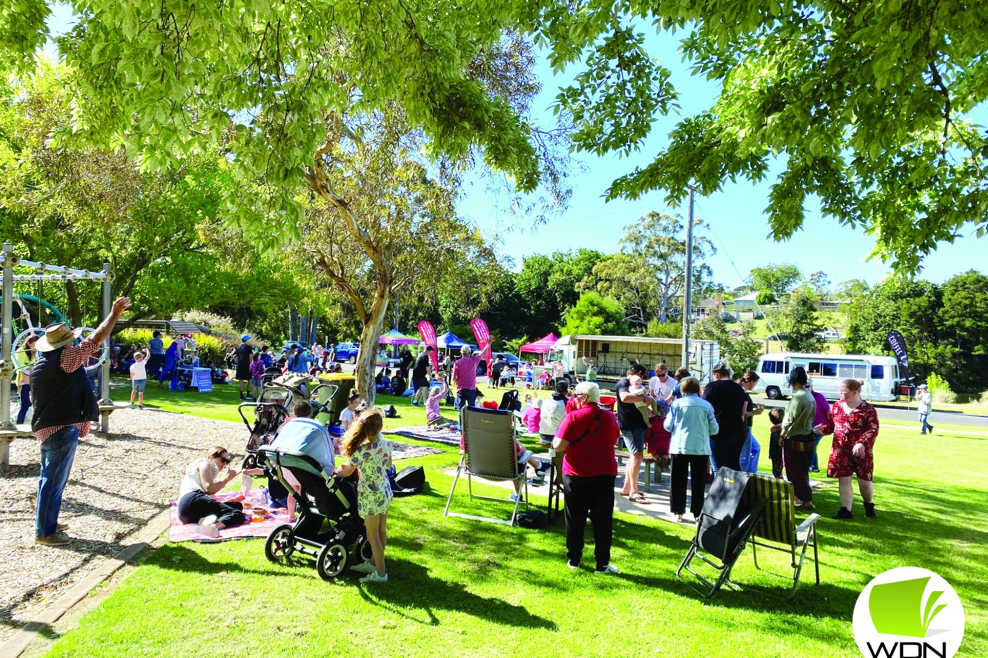 Cobden’s Apex Park was a hive of activity on Sunday.