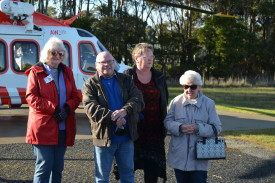 Cobden Aereodrome fundraising committee members Pam Savage, Phillip Robertson, Denise Gore and Helen Watts at Saturday’s opening. 