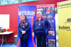 2022 South West Challenge Open Pairs Runners up (from left to right): Jenny Meade, Pam Wines (s). 