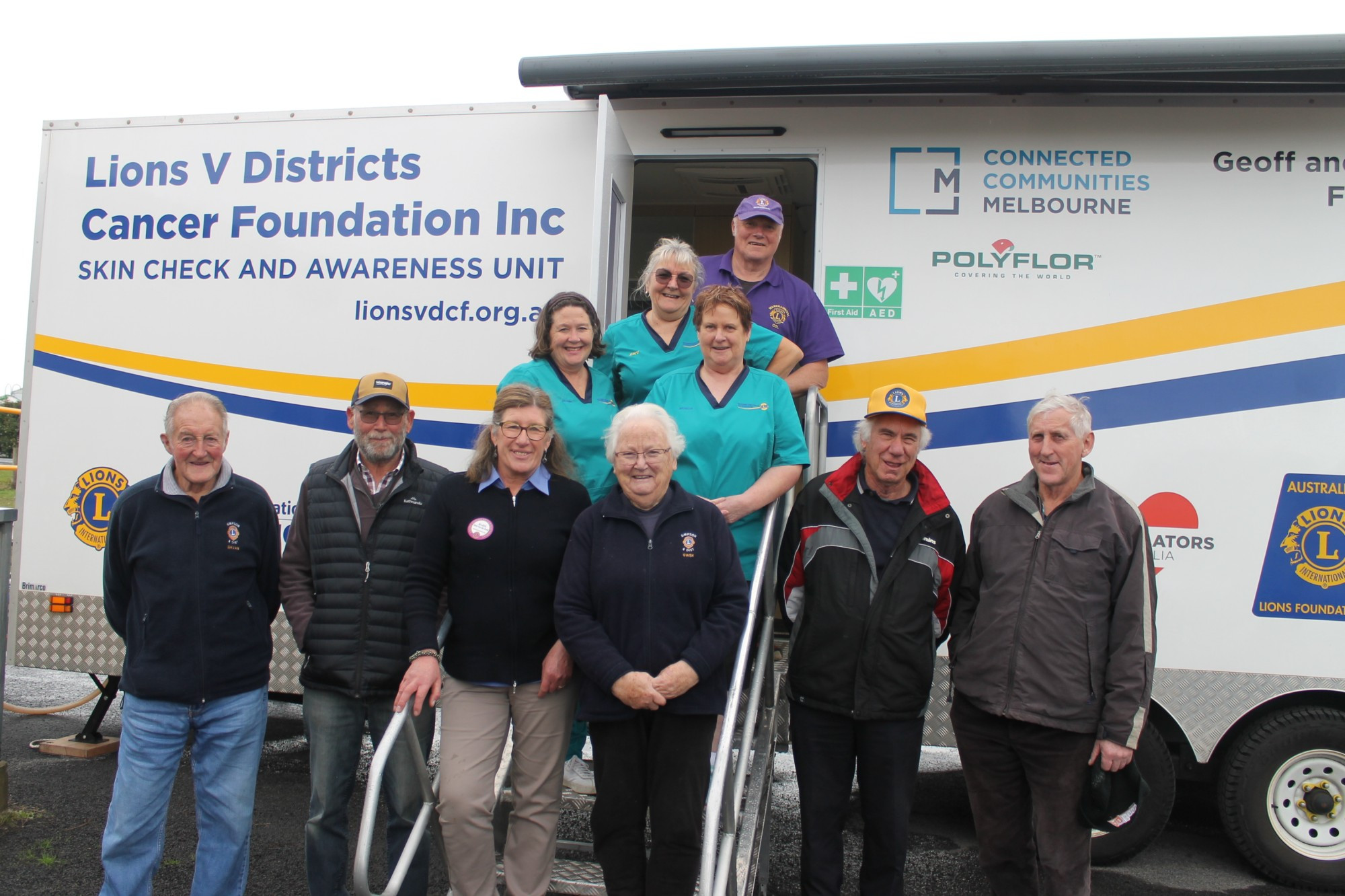 Raising awareness: Residents from across the district had a closer look at their skin with the Lions specially designed skin van spending two days in Simpson.