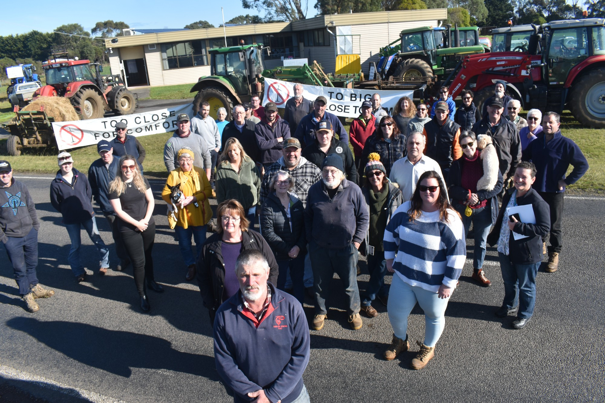 Wind farm: More than 40 concerned residents attended a rally about the proposed Mumblin Wind Farm on Saturday.