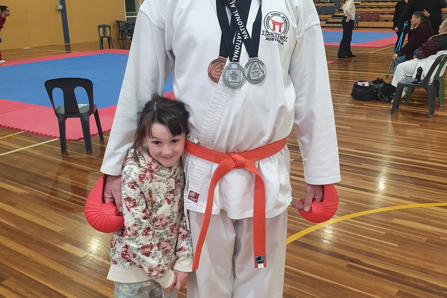 Champions: Mark Cole with granddaughter Sophie.