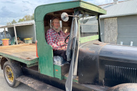 Ron Jackson with his 1927 Graham Bros truck. 