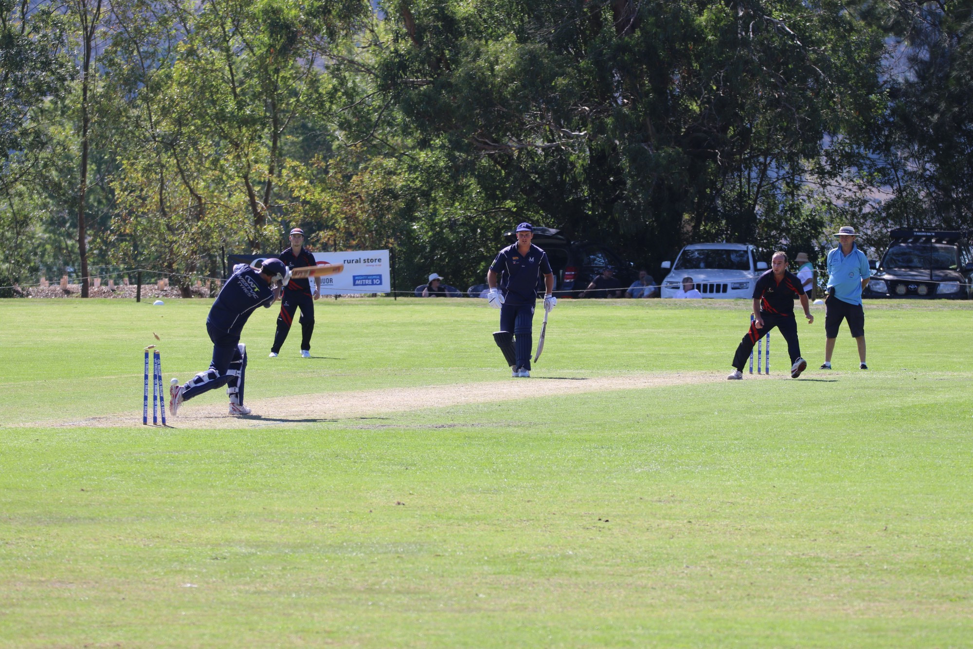Heytesbury’s Thomas Hunt bowls Mortlake’s Clinton Baker as the Rebels close in on the 2022 SWCA flag. Turn to page 26 for the full story and coverage of the Rebels’ presentation day.