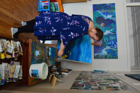  Chelsea Hatherall was painting in her studio over the weekend. 