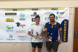Division two winners Josh Hickey (batting and bowling averages), Ash Rosolin (captain’s award).