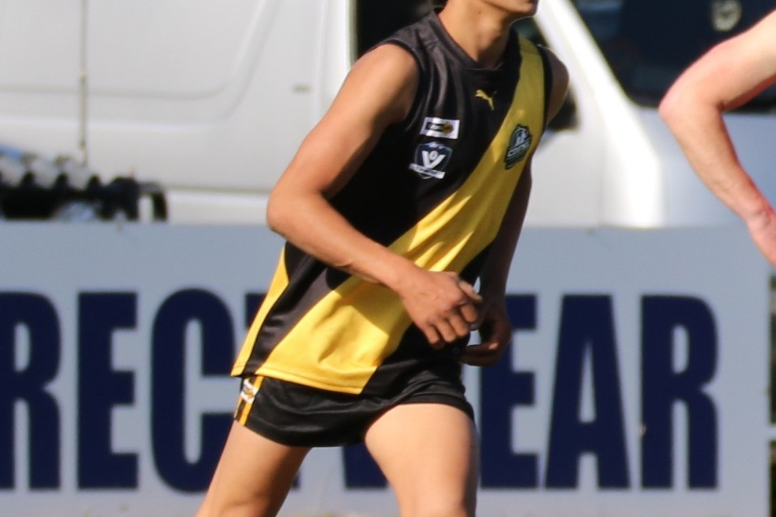Young gun: New recruit Rhys Ziegelaar was best on ground for the Tigers on Saturday.