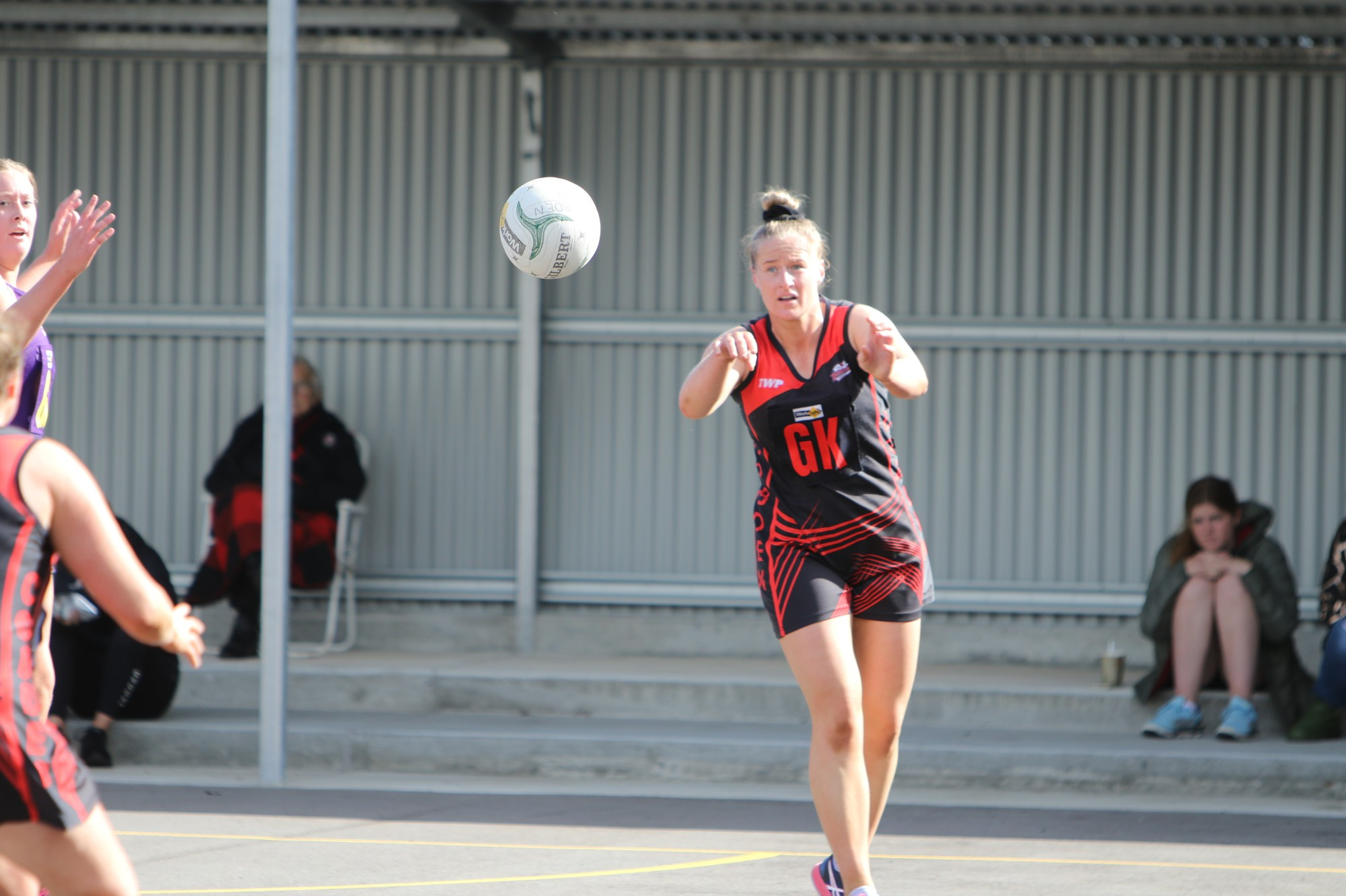 Leading from the back: Nadine McNamara’s leadership and hard work in defence were integral in the Bombers’ win over Port Fairy last weekend.