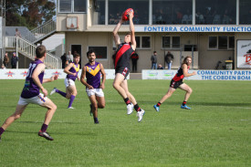 Tom Spokes was a big target for the Bombers up forward with five goals. 