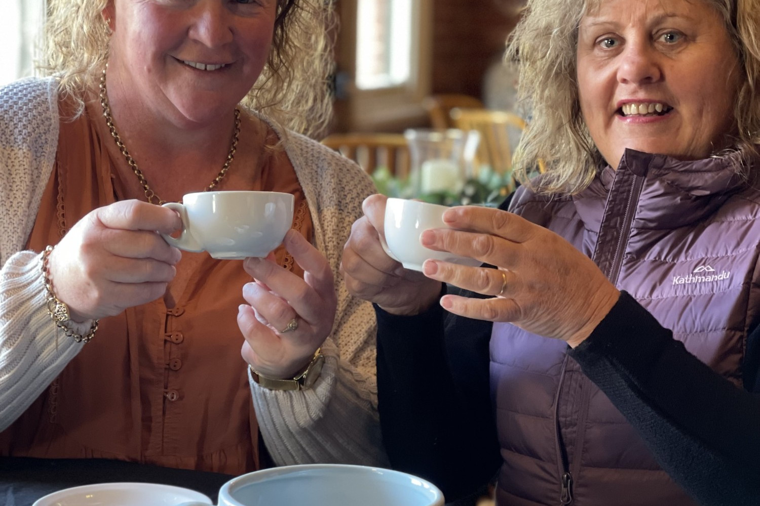 Right: Belinda Davies and Jenny Bongers are looking forward to morning tea at Thommo’s tomorrow (Thursday).
