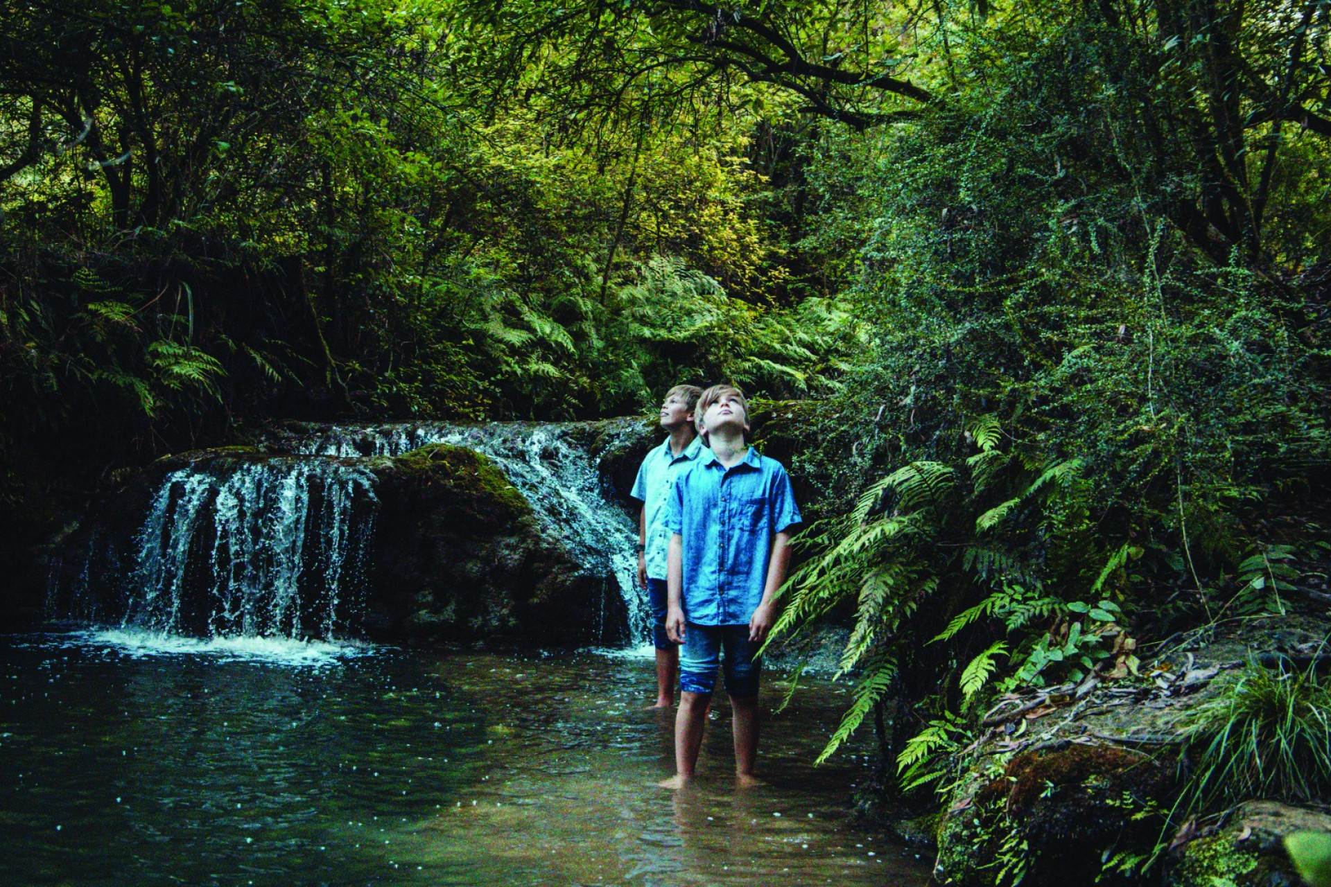 Vote now: Timboon locals Beau and Ned Mackieson helped showcase some of Timboon’s gems as part of a competition promotion.