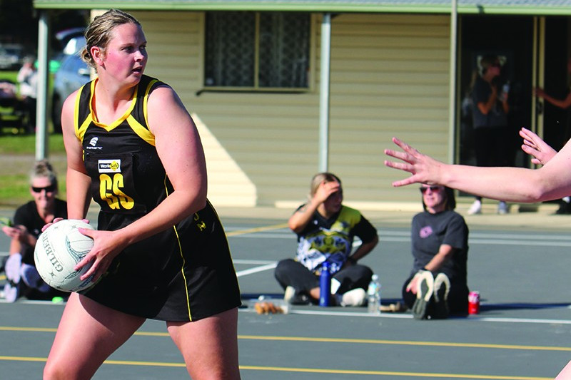 Leading by example: Goal shooter and co-coach Jesse Harding was best on court for Simpson again this week with 28 goals.