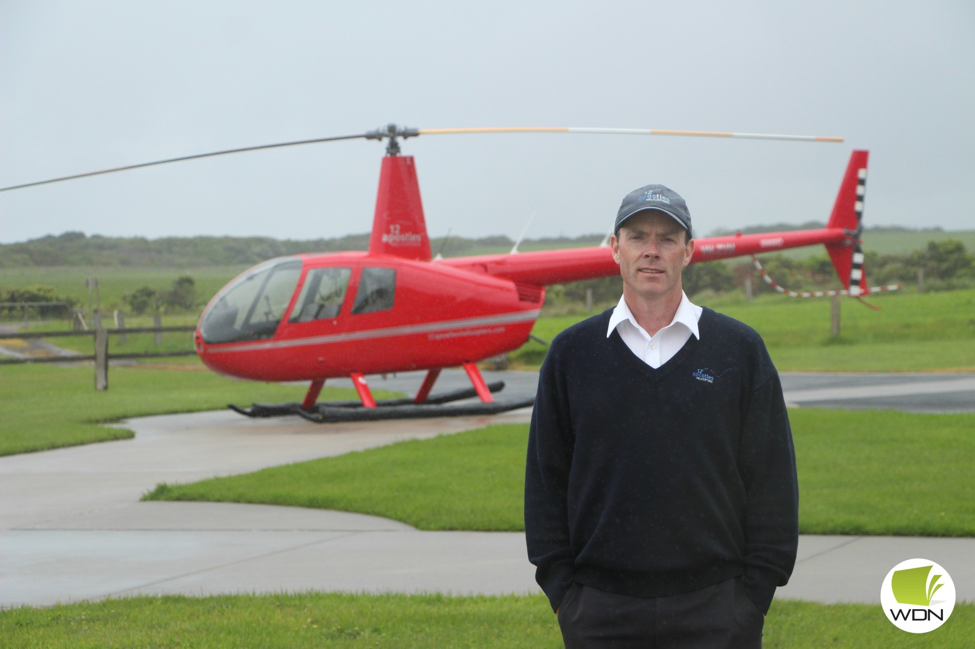 Nervous wait: 12 Apostles Helicopters owner Richard Nesseler has concerns his business will no longer be viable if the State Government pushes ahead with a compulsory acquisition of his land.