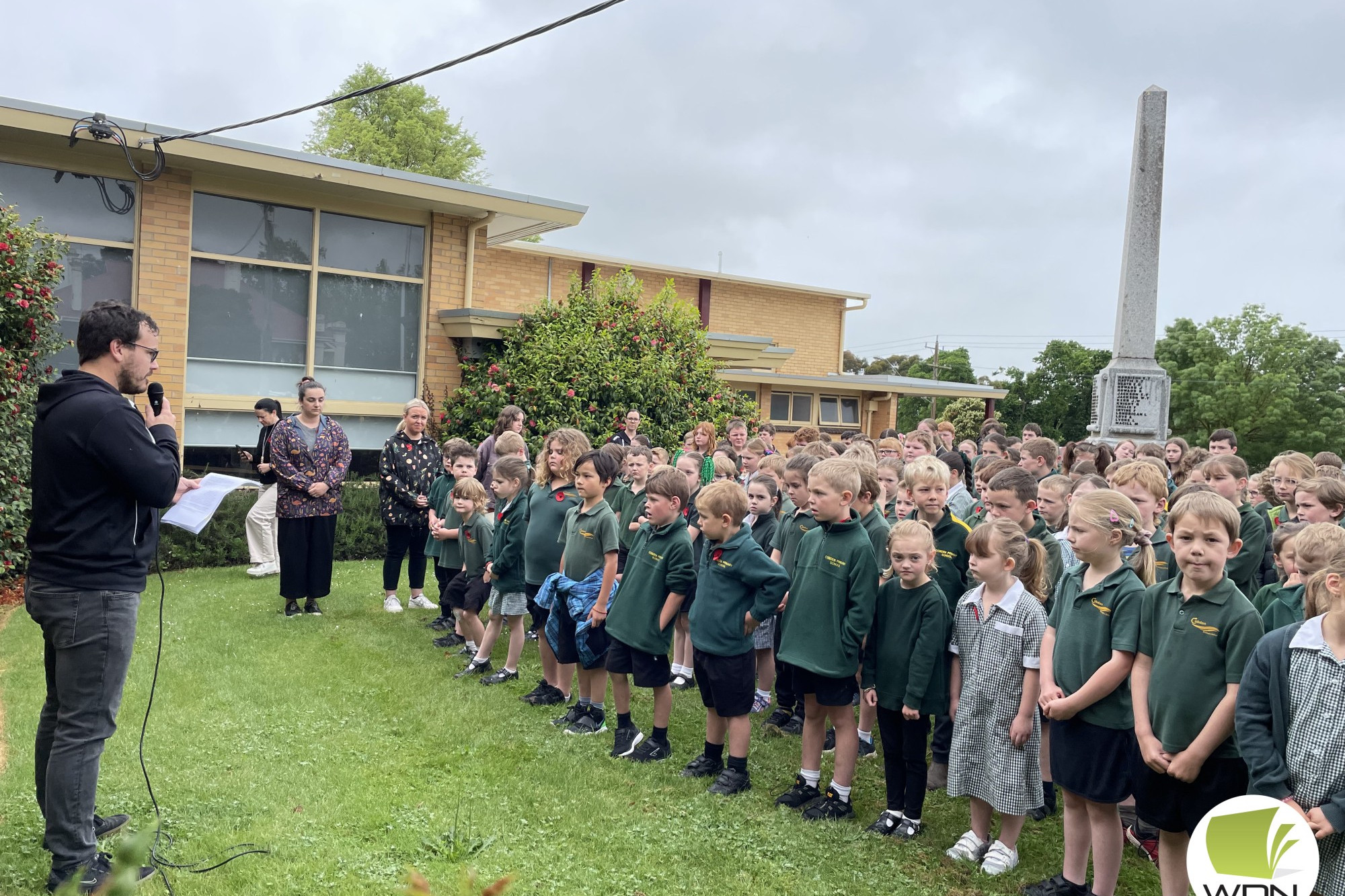 Annual tradition: Cobden Primary School students marked Remembrance Day with a community service on Friday.